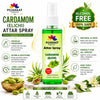 Cardamom (Hari Elaichi) Attar Spray by Pujahaat | 100ml Non Alcoholic Spray | Religious Mist | Air Freshener, Room Mist, Fabric & Linen Spray | Perfect for Prayers Rooms, Living Room, sofas, curtains, car