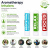 Pujahaat Natural Essential oil based Aromatherapy Nasal Inhaler Stick Meditation, Relax, Focus Made with therapeutic grade essential oils- Set of 3