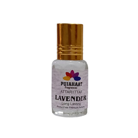Pujahaat Raksha Bandhan Combo - Lavender Attar ( Alcohol-Free) 6ml & 7 Chakra Crystal Beads 8mm Rakhi