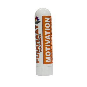 Pujahaat Natural Essential oil based Aromatherapy Nasal Inhaler Stick MOTIVATION, Made with 100% natural, therapeutic grade essential oils - Set of 2