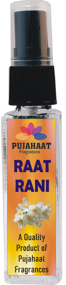 Pujahaat Set of 4 Perfume Attar Spray 8ml | itra/ittar Perfume | For Pooja/Personal Use Rose, Mogra, Raatrani, Rajnigandha