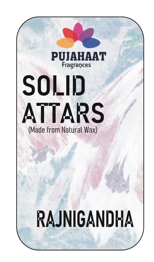 Pujahaat Rajnigandha Premium Fragrance | Solid Attar for Men & Women | Alcohol Free | Strong lasting fragrance - Rajnigandha