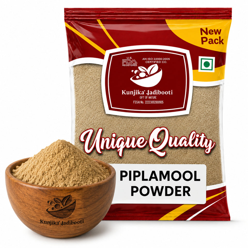 Kunjika Jadibooti Pipla Mool Powder - Piplamool Dampa - Piplamool - Peepla Mool Powder - 100 gms
