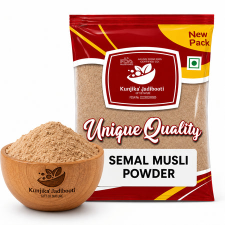 Kunjika Jadibooti Semal Musli Powder- Simbal Musli - Musli Lal - Bombax Malabaricum - Silk Cotton Root Powder (100 g)