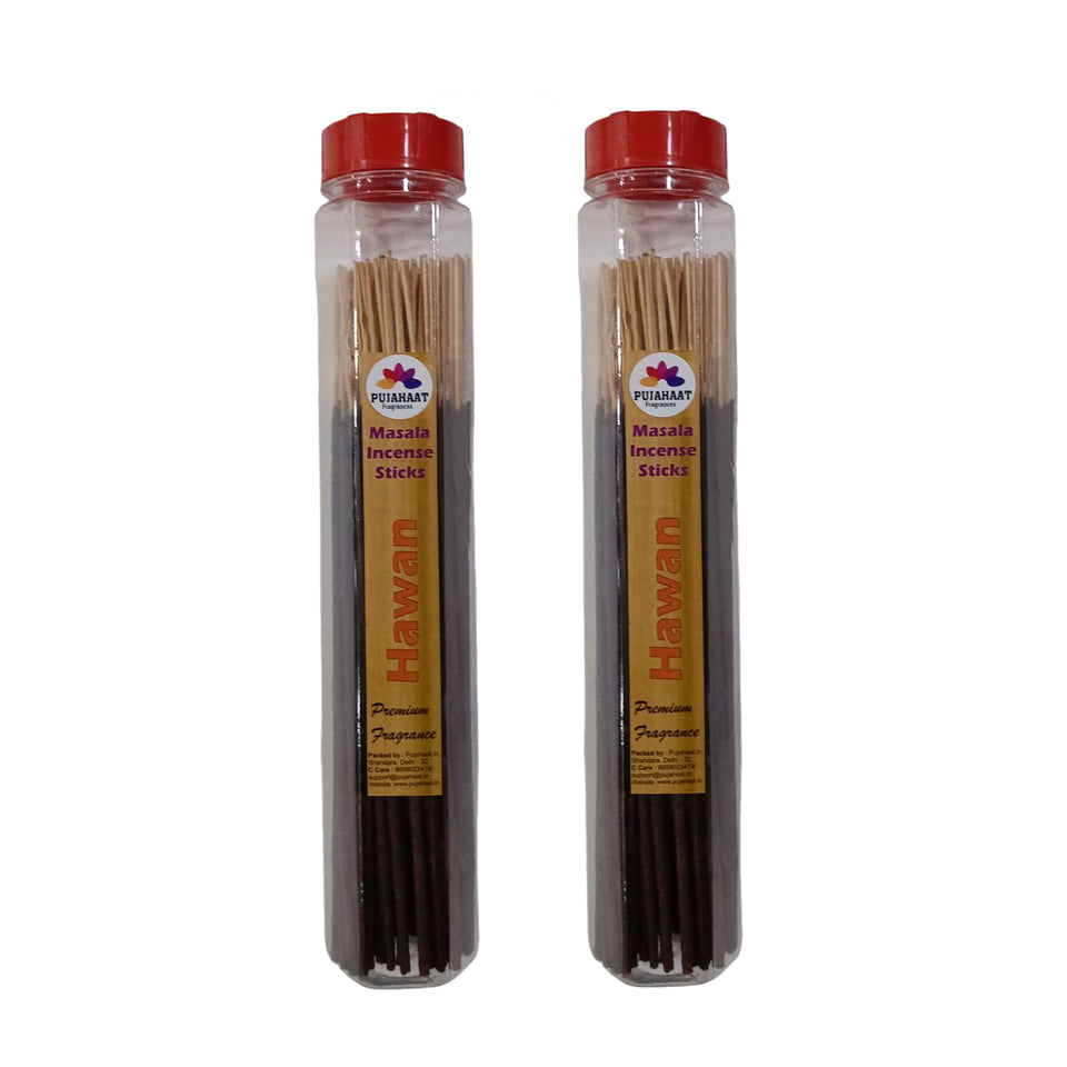 Pujahaat Premium Scented Incense Stick Masala Agarbatti | No Charcoal Incense Sticks, 100% Herbal Fragrance Agarbatti, 0% Sulphates - Hawan Samagri Fragrance