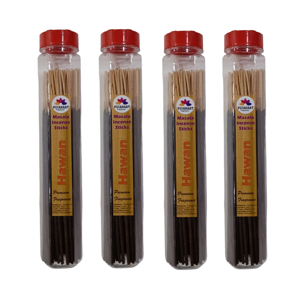 Pujahaat Premium Scented Incense Stick Masala Agarbatti | No Charcoal Incense Sticks, 100% Herbal Fragrance Agarbatti, 0% Sulphates - Hawan Samagri Fragrance