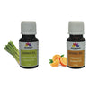 Pujahaat Lemongrass and Orange Aroma Oil for Aromatherapy oils, Oil for diffusers, Humidifier oils, Oil Burners, Spa and Air Purifier 10ml Each - Set of 2 (2 x 10 ml)