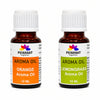 Pujahaat Lemongrass and Orange Aroma Oil for Aromatherapy oils, Oil for diffusers, Humidifier oils, Oil Burners, Spa and Air Purifier 10ml Each - Set of 2 (2 x 10 ml) AO11