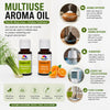 Pujahaat Lemongrass and Orange Aroma Oil for Aromatherapy oils, Oil for diffusers, Humidifier oils, Oil Burners, Spa and Air Purifier 10ml Each - Set of 2 (2 x 10 ml) AO11
