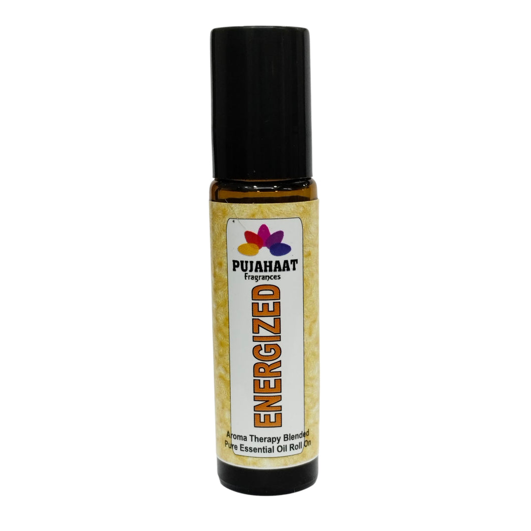 Pujahaat Energized Aromatherapy Roll-on | Blend of pure & natural Essential Oils | Uplifting and Energy | Crafted by Certified Aromatherapists 10ml/0.33 fl oz - Be Calm Roll-on