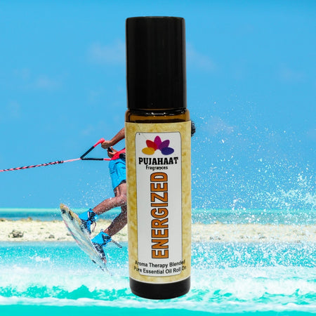 Pujahaat Energized Aromatherapy Roll-on | Blend of pure & natural Essential Oils | Uplifting and Energy | Crafted by Certified Aromatherapists 10ml/0.33 fl oz - Be Calm Roll-on
