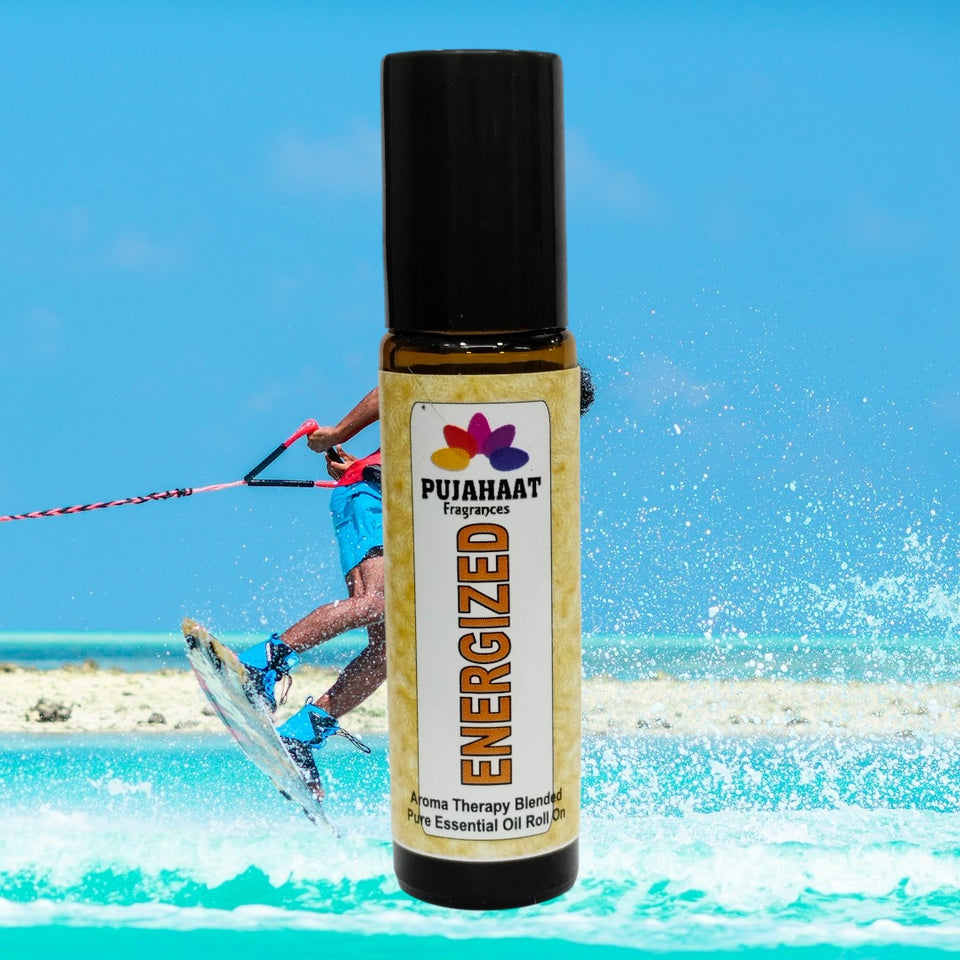 Pujahaat Energized Aromatherapy Roll-on | Blend of pure & natural Essential Oils | Uplifting and Energy | Crafted by Certified Aromatherapists 10ml/0.33 fl oz - Be Calm Roll-on