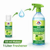 Green Apple Air Freshener Concentrate Set of 3 (50ml Each) Makes 1 Liter Each | Long Lasting Room Freshener Liquid | Fragrance Combo for Home, Office, Car | Alcohol-Free Premium Fragrance by Pujahaat