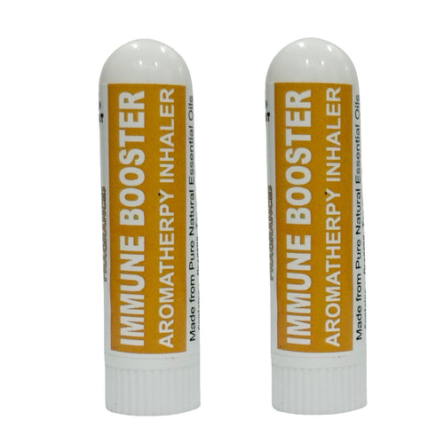 Pujahaat Natural Essential oil based Aromatherapy Nasal Inhaler Stick IMMUNE BOOSTER, Made with 100% natural, therapeutic grade essential oils - Set of 2