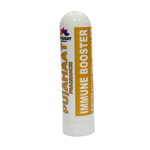 Pujahaat Natural Essential oil based Aromatherapy Nasal Inhaler Stick IMMUNE BOOSTER, Made with 100% natural, therapeutic grade essential oils - Set of 2