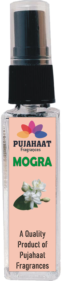 Pujahaat Set of 4 Perfume Attar Spray 8ml | itra/ittar Perfume | For Pooja/Personal Use Rose, Mogra, Raatrani, Rajnigandha