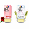 Pujahaat Rose | Rajnigandha Combo Premium Fragrance | Solid Attar for Men & Women | Alcohol Free | Strong lasting fragrance - Sandalwood | Rajnigandha