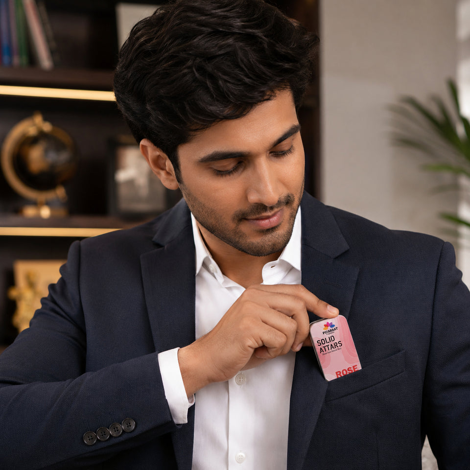 Pujahaat Musk (Kasturi)| Oud Combo Premium Fragrance | Solid Attar for Men & Women | Alcohol Free | Strong lasting fragrance - Oud | Musk (Kasturi)