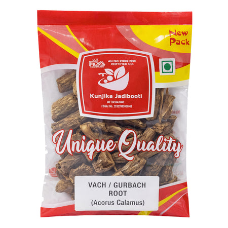 Kunjika Jadibooti Vacha Root - Vasambu - Gurbach - Sweet Flag - Acrous Calamus - Gudbach - 100 gm