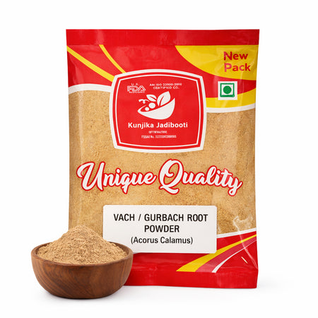 Kunjika Jadibooti Vacha Powder - Vasambu - Gurbach - Sweet Flag - Acrous Calamus - Gudbach Powder- 100 gm