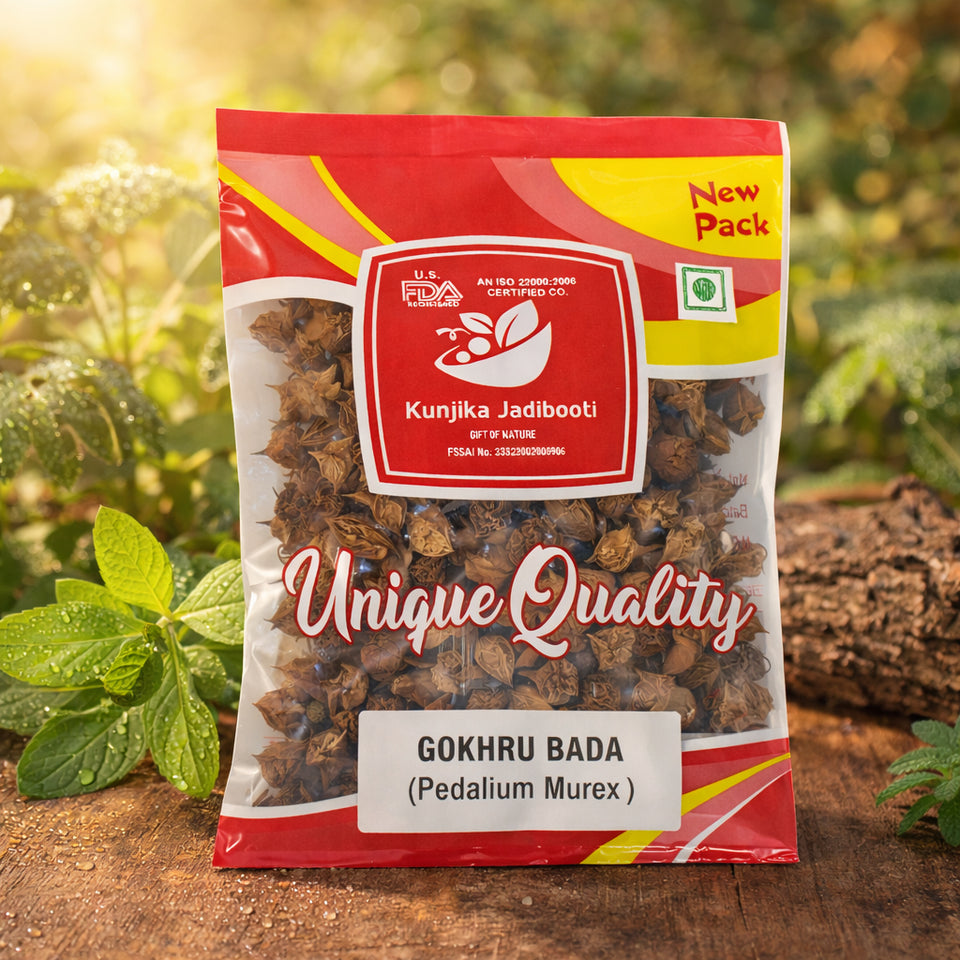Kunjika Jadibooti Bada Gokhru - Pedalium Murex - Large Caltrops, Natural- 100 gm