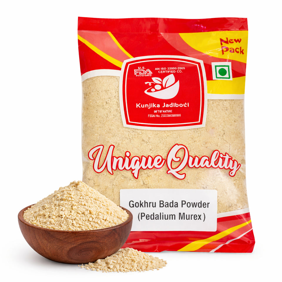 Kunjika Jadibooti Gokhru Bada Powder Churan | Tribulus Terrestris Powder | Gokshru Powder- Large Caltrops- 100 gm
