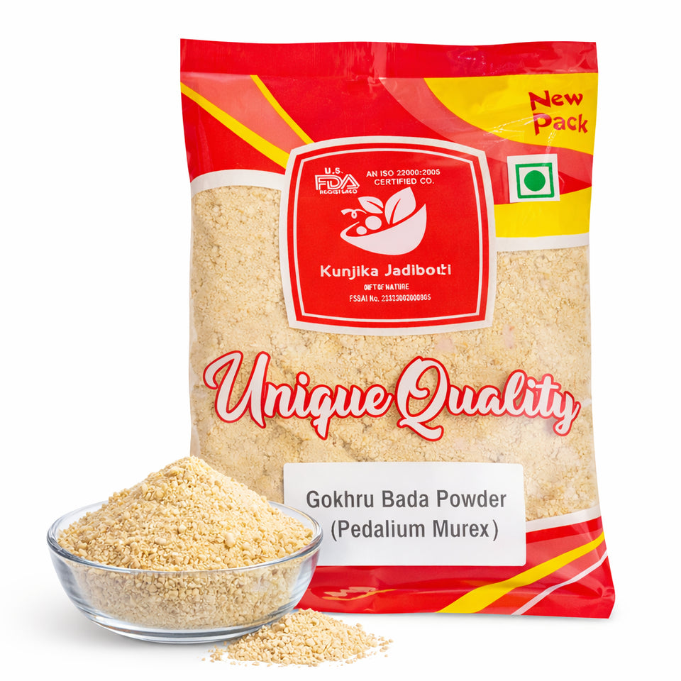 Kunjika Jadibooti Gokhru Bada Powder Churan | Tribulus Terrestris Powder | Gokshru Powder- Large Caltrops- 100 gm