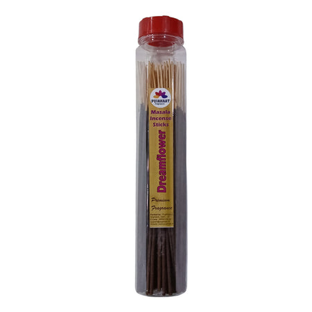 Pujahaat Premium Scented Incense Stick Masala Agarbatti | No Charcoal Incense Sticks, 100% Herbal Fragrance Agarbatti, 0% Sulphates - Dreamflower Fragrance