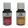 Pujahaat Rose and Orange Aroma Oil for Aromatherapy oils, Oil for diffusers, Humidifier oils, Oil Burners, Spa and Air Purifier 10ml Each - Set of 2 (2 x 10 ml)