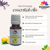 Pujahaat Lemon Essential Oil (Citrus limonum) Pure | Non-Sticky | Non-greasy | Lightweight | Men & Women | All Skin Types - Vegan & Cruelty free - 15 ml