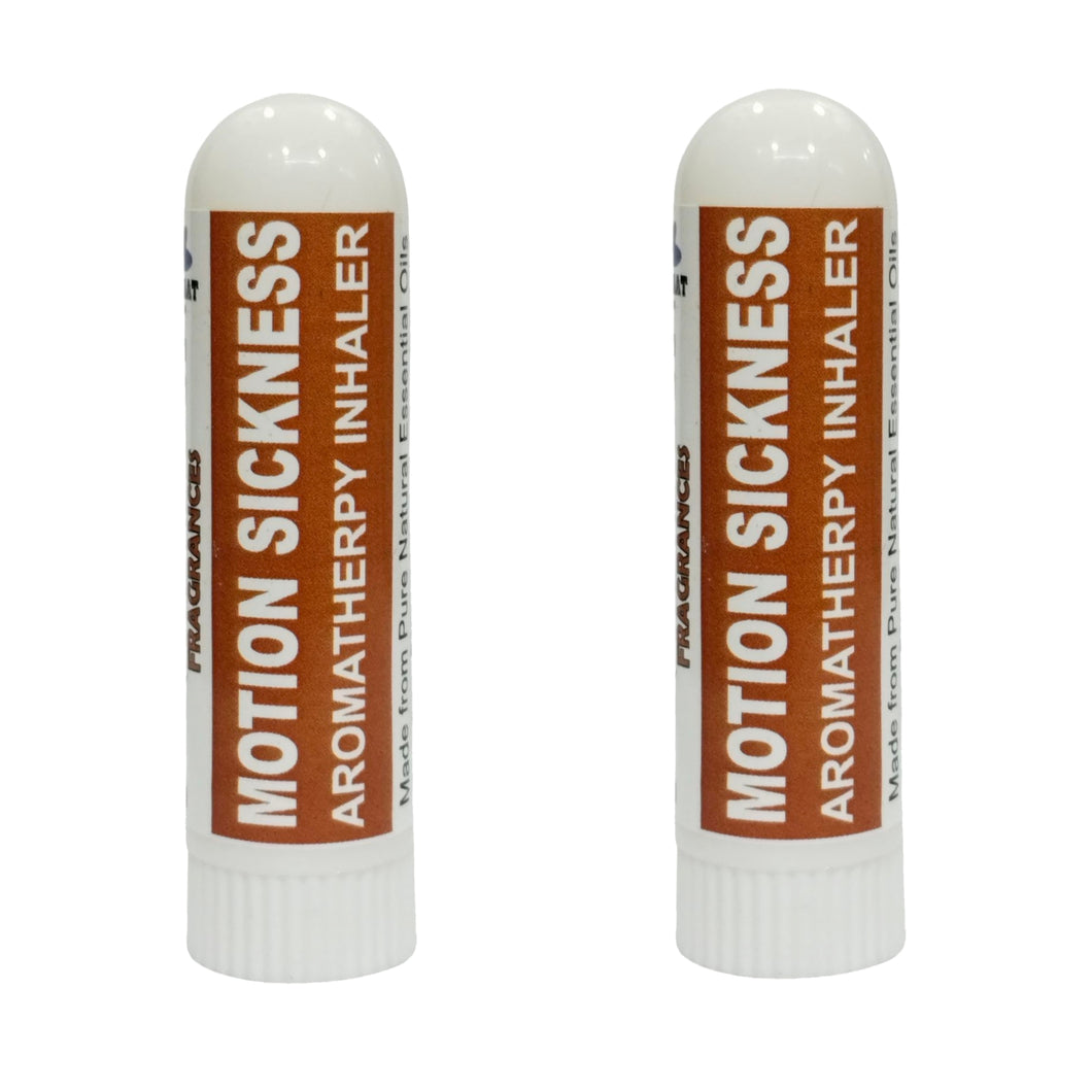 Pujahaat Natural Essential oil based Aromatherapy Nasal Inhaler Stick MOTION SICKNESS, Made with 100% natural, therapeutic grade essential oils - Set of 2