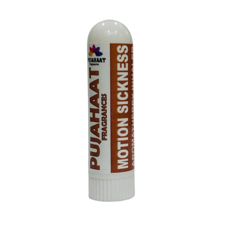 Pujahaat Natural Essential oil based Aromatherapy Nasal Inhaler Stick MOTION SICKNESS, Made with 100% natural, therapeutic grade essential oils - Set of 2