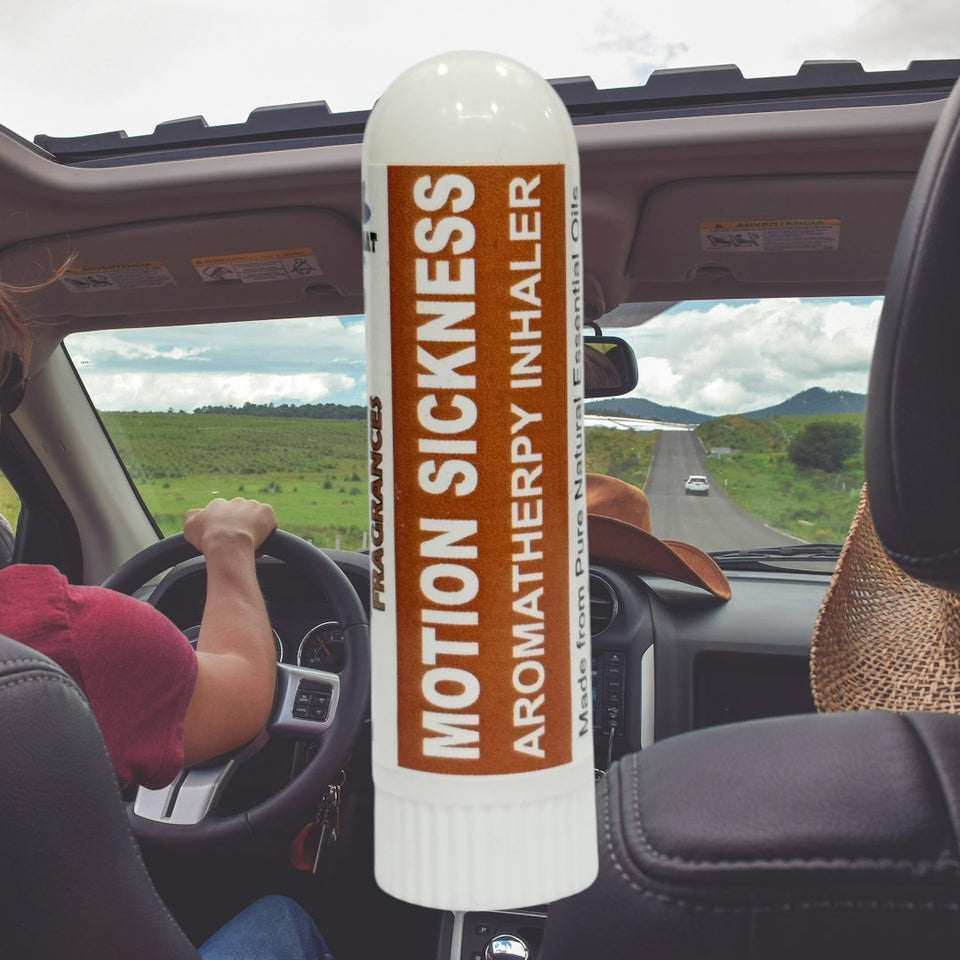 Pujahaat Natural Essential oil based Aromatherapy Nasal Inhaler Stick MOTION SICKNESS, Made with 100% natural, therapeutic grade essential oils - Set of 2