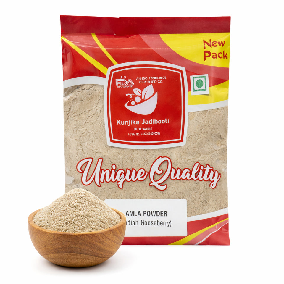 Kunjika Jadibooti Amla Powder | Gooseberry Powder | Amla Churna Powder | Herbal Immunity Booster - 100 gm