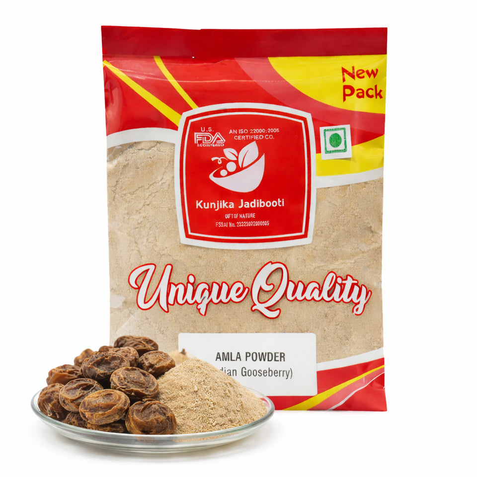 Kunjika Jadibooti Amla Powder | Gooseberry Powder | Amla Churna Powder | Herbal Immunity Booster - 100 gm
