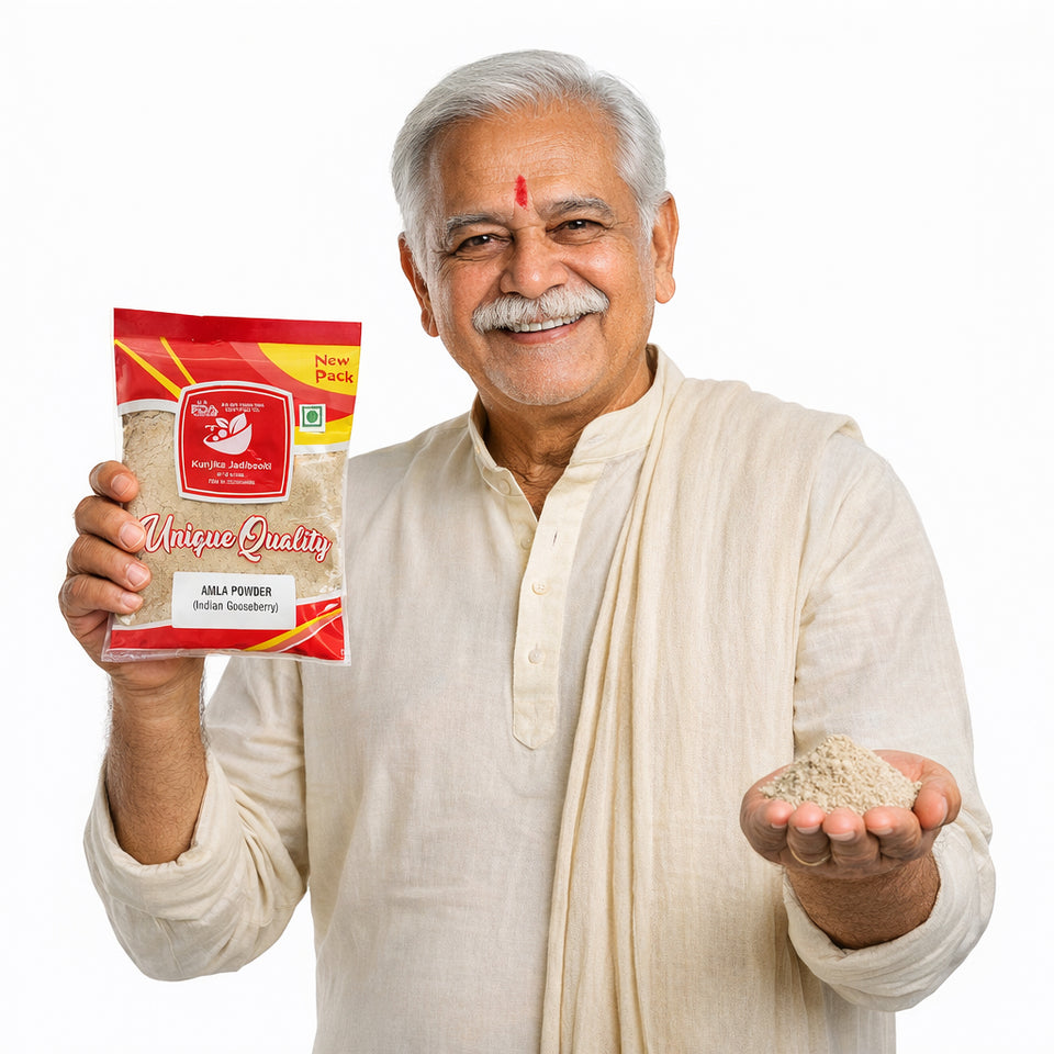 Kunjika Jadibooti Amla Powder | Gooseberry Powder | Amla Churna Powder | Herbal Immunity Booster - 100 gm