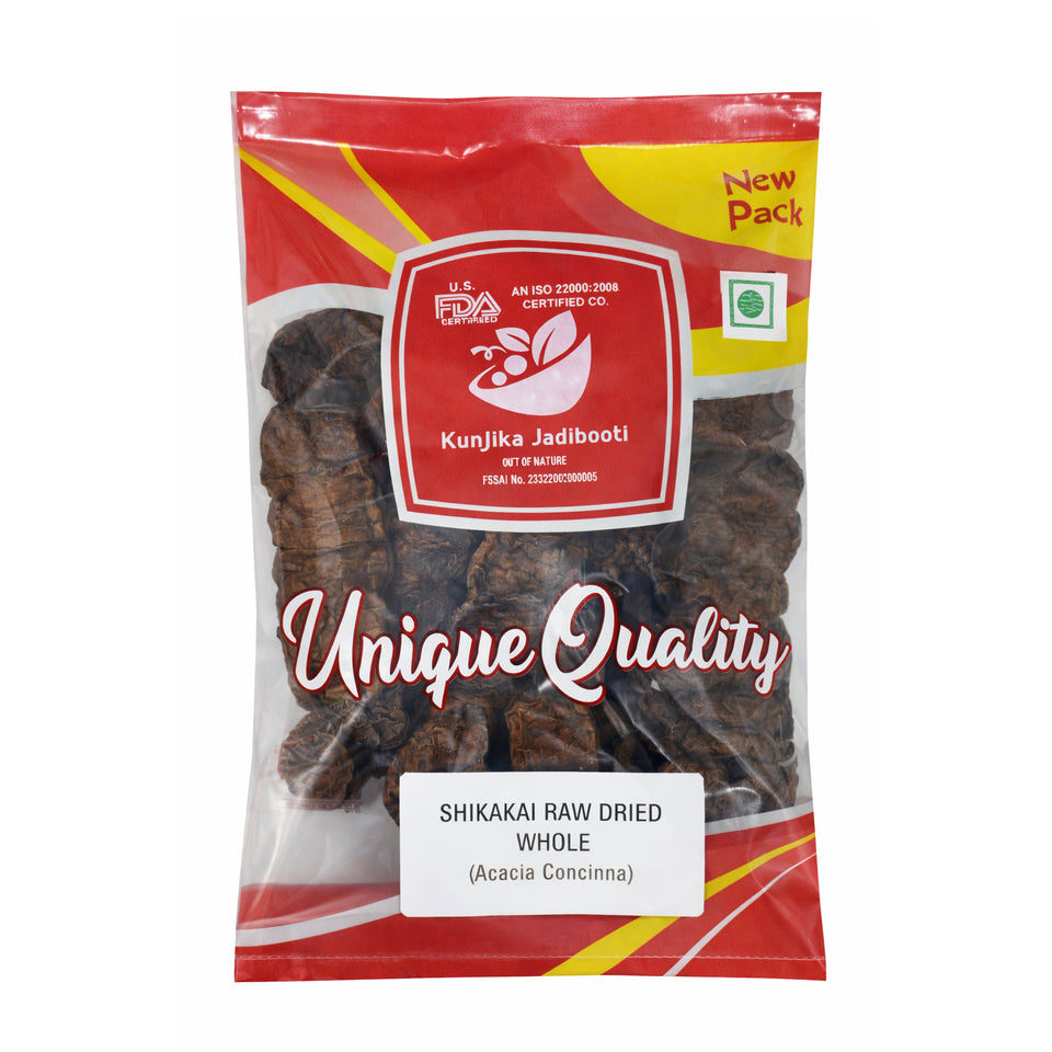 Kunjika Jadibooti Shikakai Raw | Acacia Concinna | Dried Shikakai Raw And Natural | Dry Shikakai Whole - 100 gm