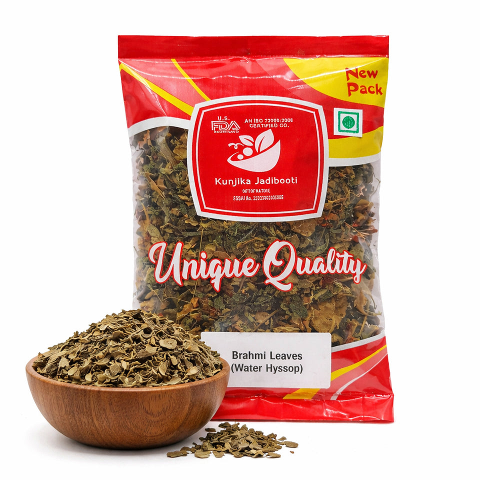 Kunjika Jadibooti Dry Brahmi Leaves, Water Hyssop, Neerbrahmi - 100 gm