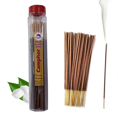 Pujahaat Premium Scented Incense Stick Masala Agarbatti | No Charcoal Incense Sticks, 100% Herbal Fragrance Agarbatti, 0% Sulphates - Camphor Fragrance