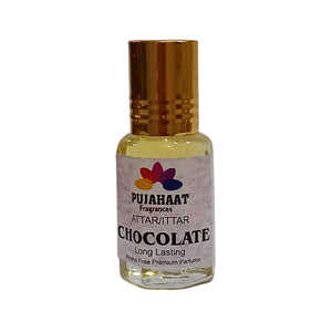 Pujahaat Premium Alcohol-Free Attar | Ittar 6ml, Long-Lasting Travel Size Roll-On, Best Modren Attar Fragrance Oil -Chocolate