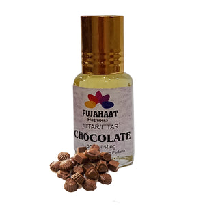 Pujahaat Raksha Bandhan Combo- Chocolate Attar ( Alcohol-Free) 6ml & 7 Chakra Crystal Beads 8mm Rakhi