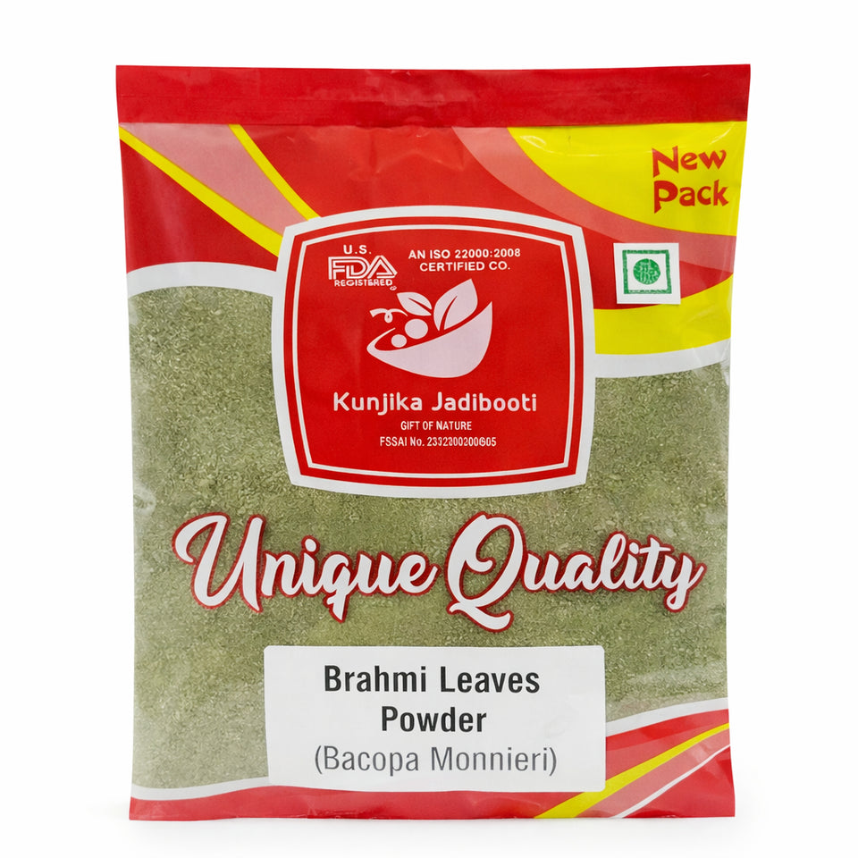 Kunjika Jadibooti Brahmi Powder / Bacopa Monnieri /  Bramini / Brahmi / Bhrami / Bharmi Powder - 100 gm