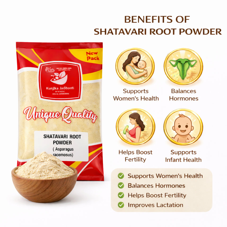 Kunjika Jadibooti Shatavari Powder- Asparagus Racemosus - Satawar - Satawari Powder - 100 gm