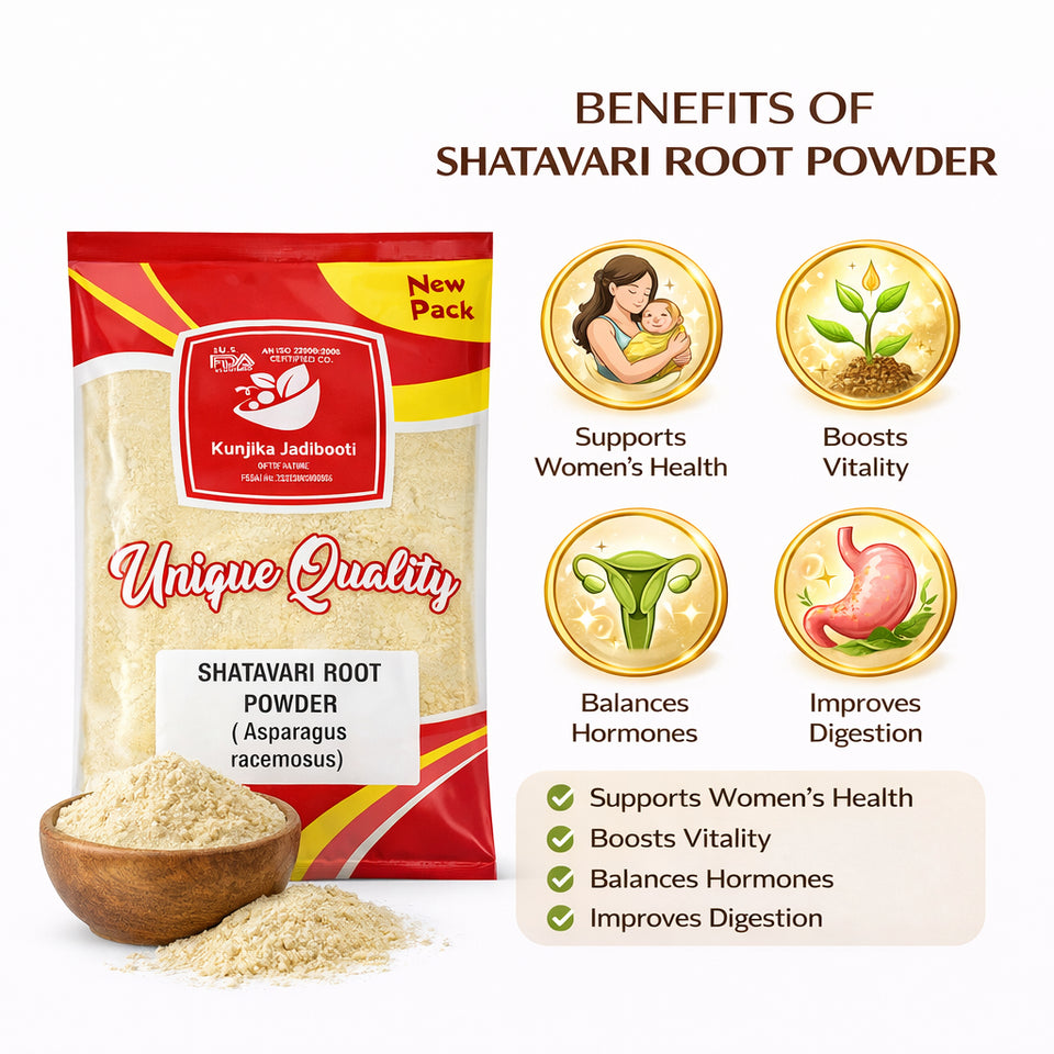 Kunjika Jadibooti Shatavari Powder- Asparagus Racemosus - Satawar - Satawari Powder - 100 gm