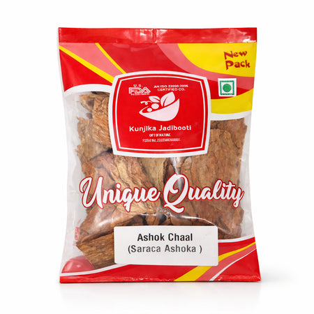 Kunjika Jadibooti Ashok Chaal - Ashoka Bark - Saraca Ashoka Bark - Ashok Tree Bark - 100 gm