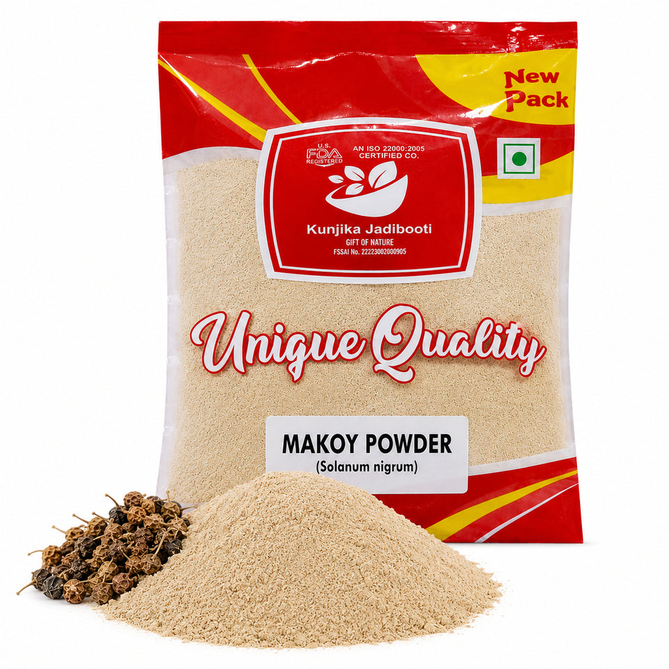 Kunjika Jadibooti MAKOY Powder, Makoy - Makoh - Solanum Nigrum - Black Night Shade Powder - 100 gm