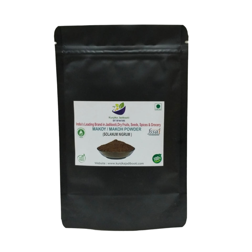 Kunjika Jadibooti MAKOY Powder, Makoy - Makoh - Solanum Nigrum - Black Night Shade Powder - 100 gm