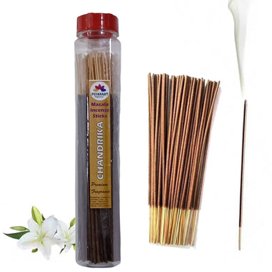 Pujahaat Premium Scented Incense Stick Masala Agarbatti | No Charcoal Incense Sticks, 100% Herbal Fragrance Agarbatti, 0% Sulphates - Chandrika Fragrance