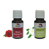 Pujahaat Rose and Jasmine Aroma Oil for Aromatherapy oils, Oil for diffusers, Humidifier oils, Oil Burners, Spa and Air Purifier 10ml Each - Set of 2 (2 x 10 ml)