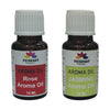 Pujahaat Rose and Jasmine Aroma Oil for Aromatherapy oils, Oil for diffusers, Humidifier oils, Oil Burners, Spa and Air Purifier 10ml Each - Set of 2 (2 x 10 ml)